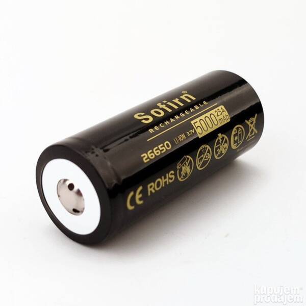 Punjiva litijum-jonska baterija Sofirn tipa 26650 sa kapacitetom 5500mAh