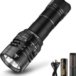 Baterijska lampa Sofirn SD05 Scuba, u kompletu sa punjivom Sofirn baterijom 21700 od 4000 lumena, domet svetlosti 244 metra, ronilačka lampa do dubine od 100 metara.